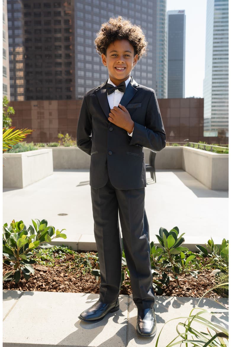 Kids' Knox 5-Piece Tuxedo Set, Alternate, color, BLACK