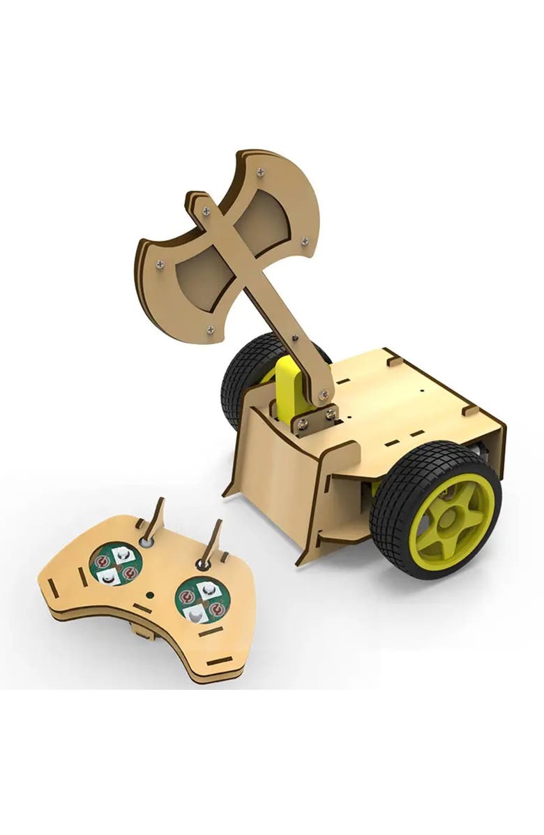 MODBOX DIY Motorized Battle Robot Kit, Build A Wooden Toy Fighter Bot, Main, color, 