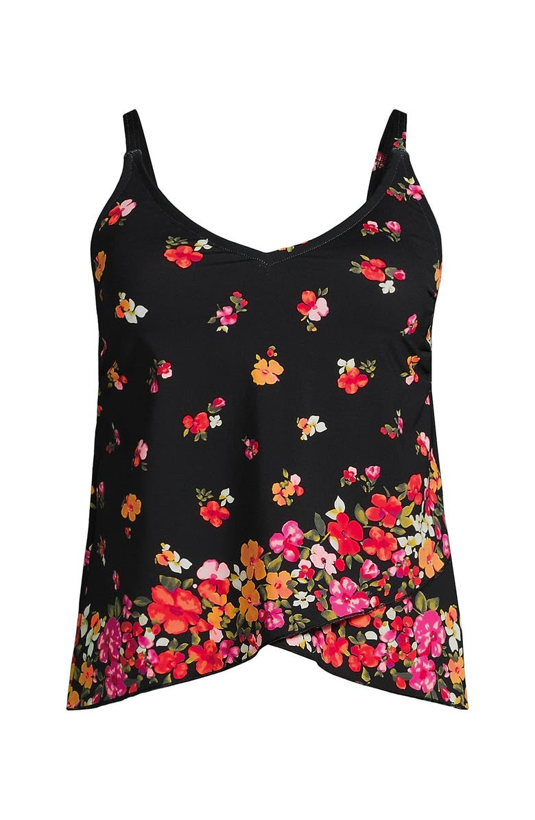 Lands' End Tulip Hem Tankini Top, Alternate, color, Black