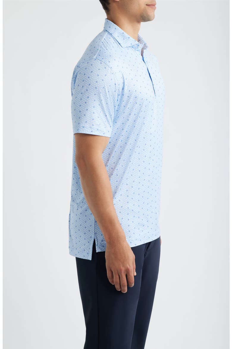 Backcourt Shuttlecock Print Featherweight Performance Polo, Alternate, color, KONA
