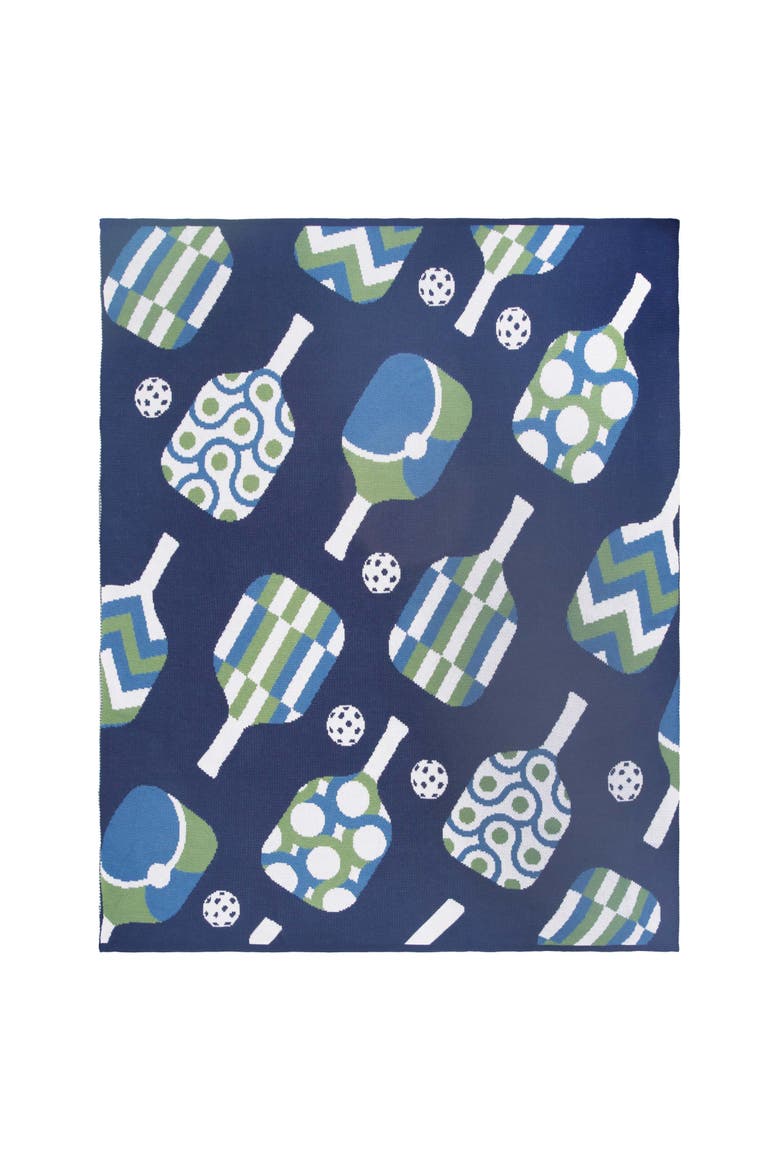 Game Set Nap Woven Knit Throw Blanket 50" x 60", Main, color, Blue