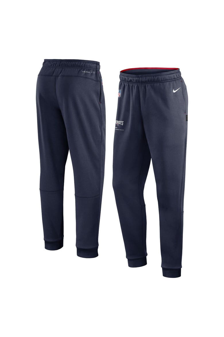 Men's Nike Navy New England Patriots Sideline Logo Performance Pants, Main, color, Navy