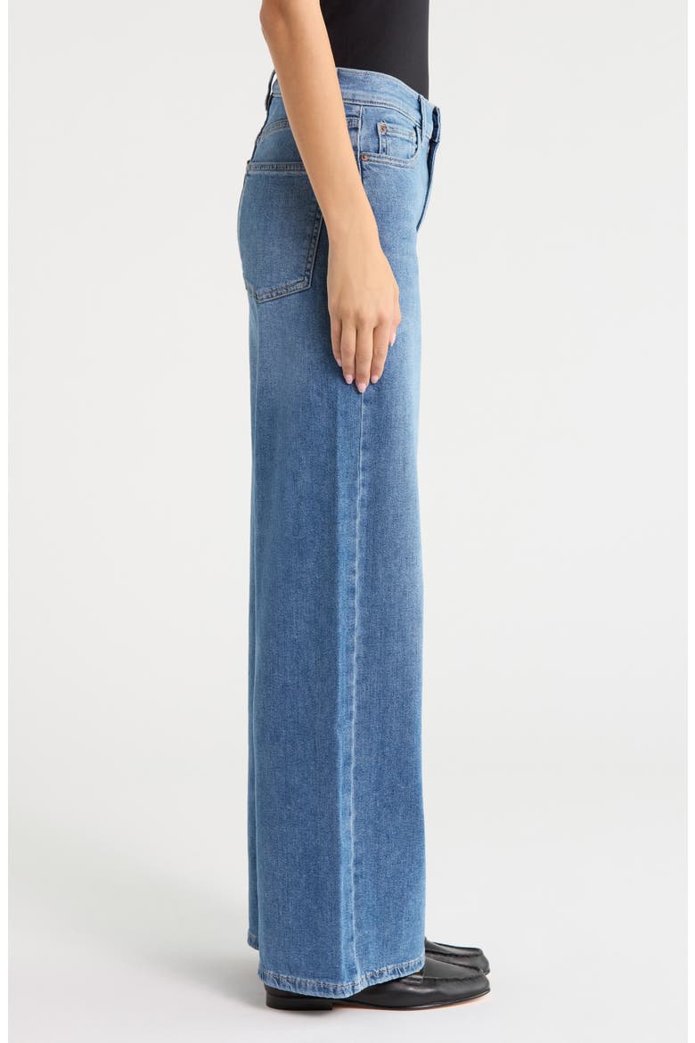 High Waist Wide Leg Jeans, Alternate, color, BLUE MIST