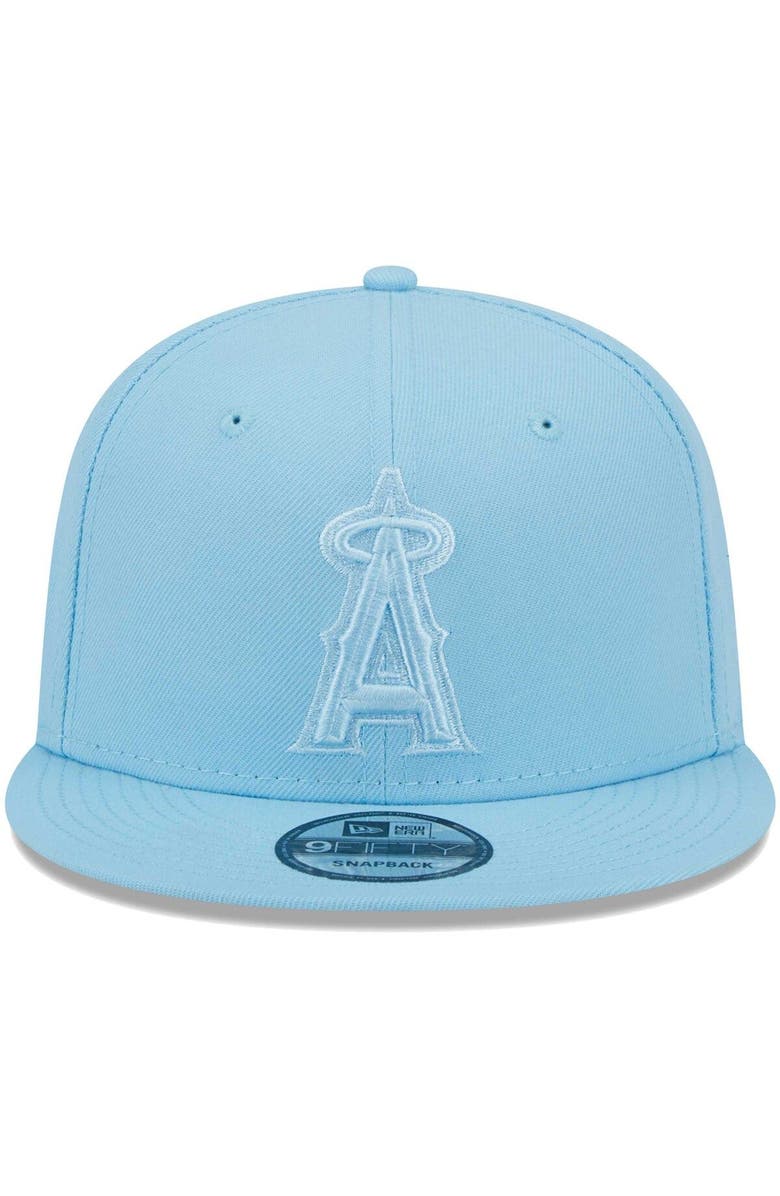 New Era Men's New Era Light Blue Los Angeles Angels Spring Color Basic 9FIFTY Snapback Hat, Alternate, color,