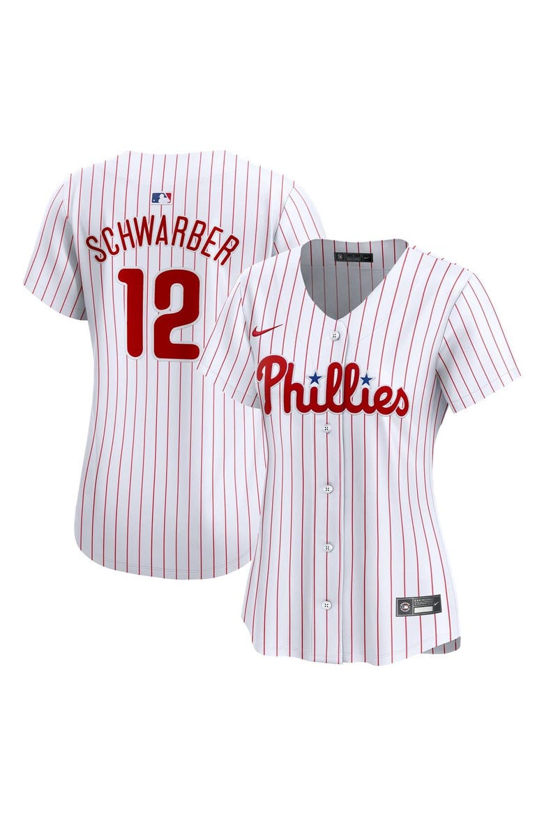 Women's Nike Kyle Schwarber White Philadelphia Phillies Home Limited Player Jersey, Main, color, White