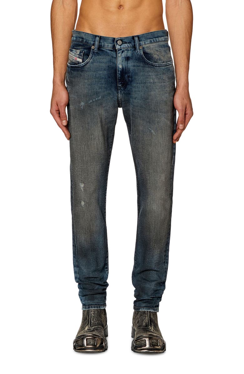 DIESEL<sup>®</sup> D-Strukt Distressed Slim Fit Jeans, Main, color,