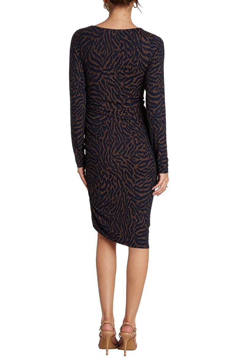 Clio Long Sleeve Sheath Dress, Alternate, color, MAHOGANY