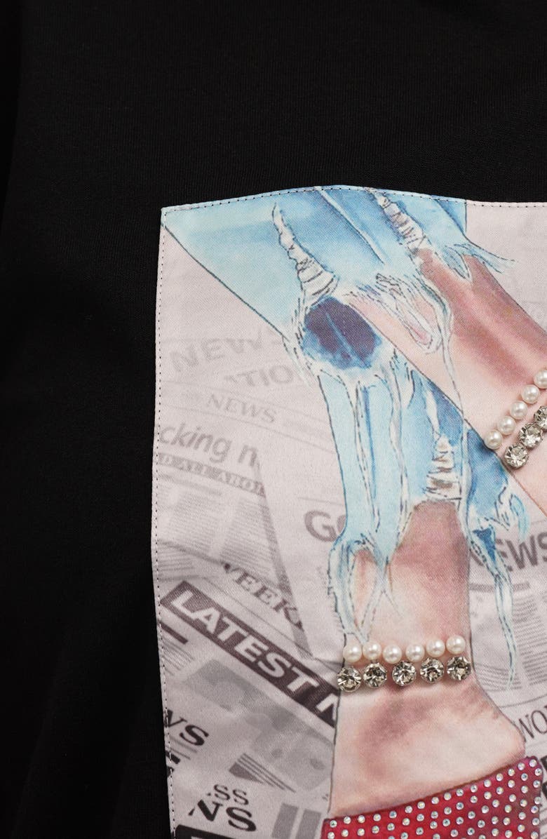 CYRUS Red Shoes Sweatshirt, Alternate, color, Black