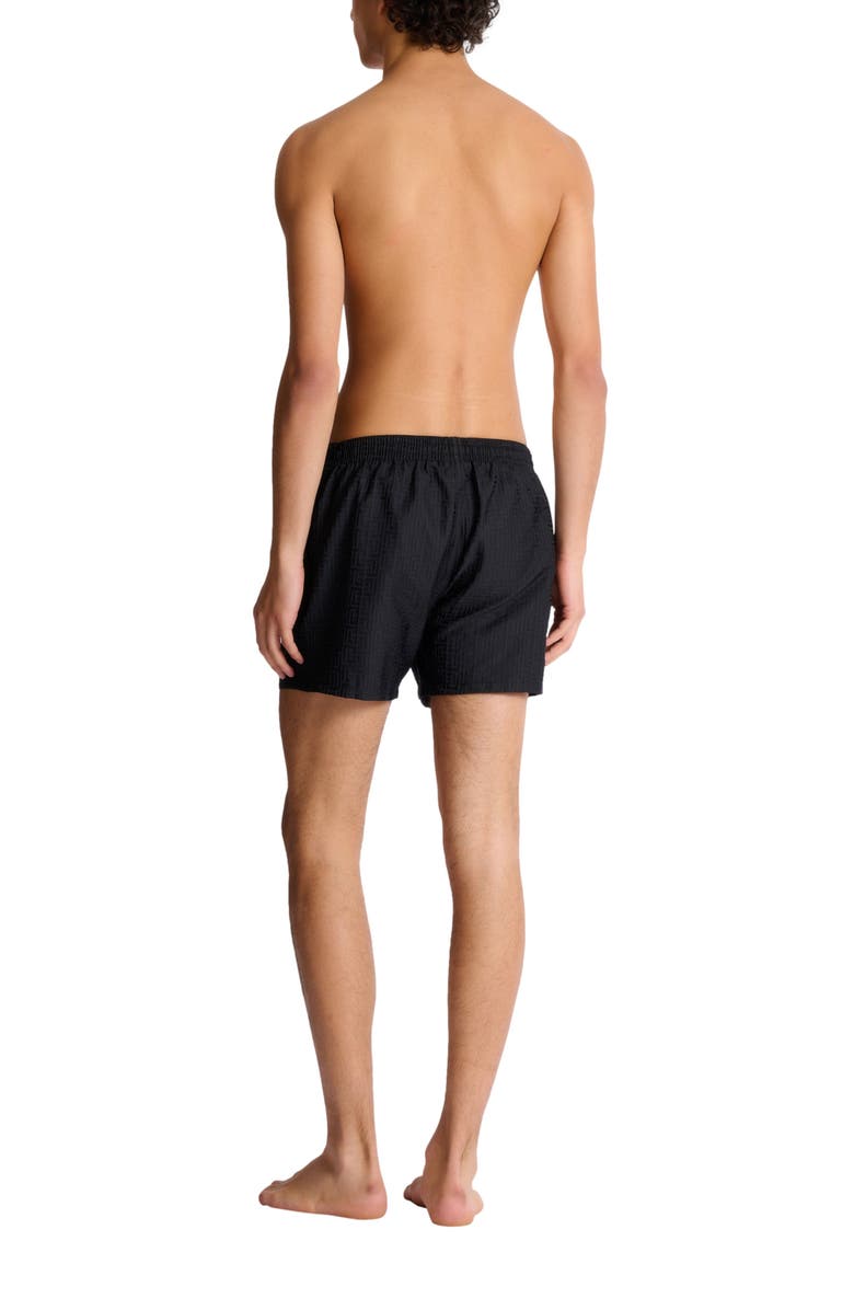 Balmain Monogrammed swim shorts, Alternate, color, Black