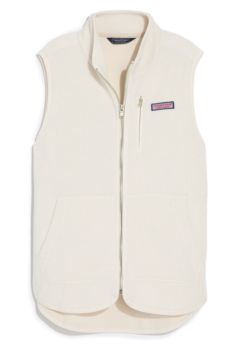 Bonfire High Pile Fleece Vest, Main, color, MARSHMALLOW