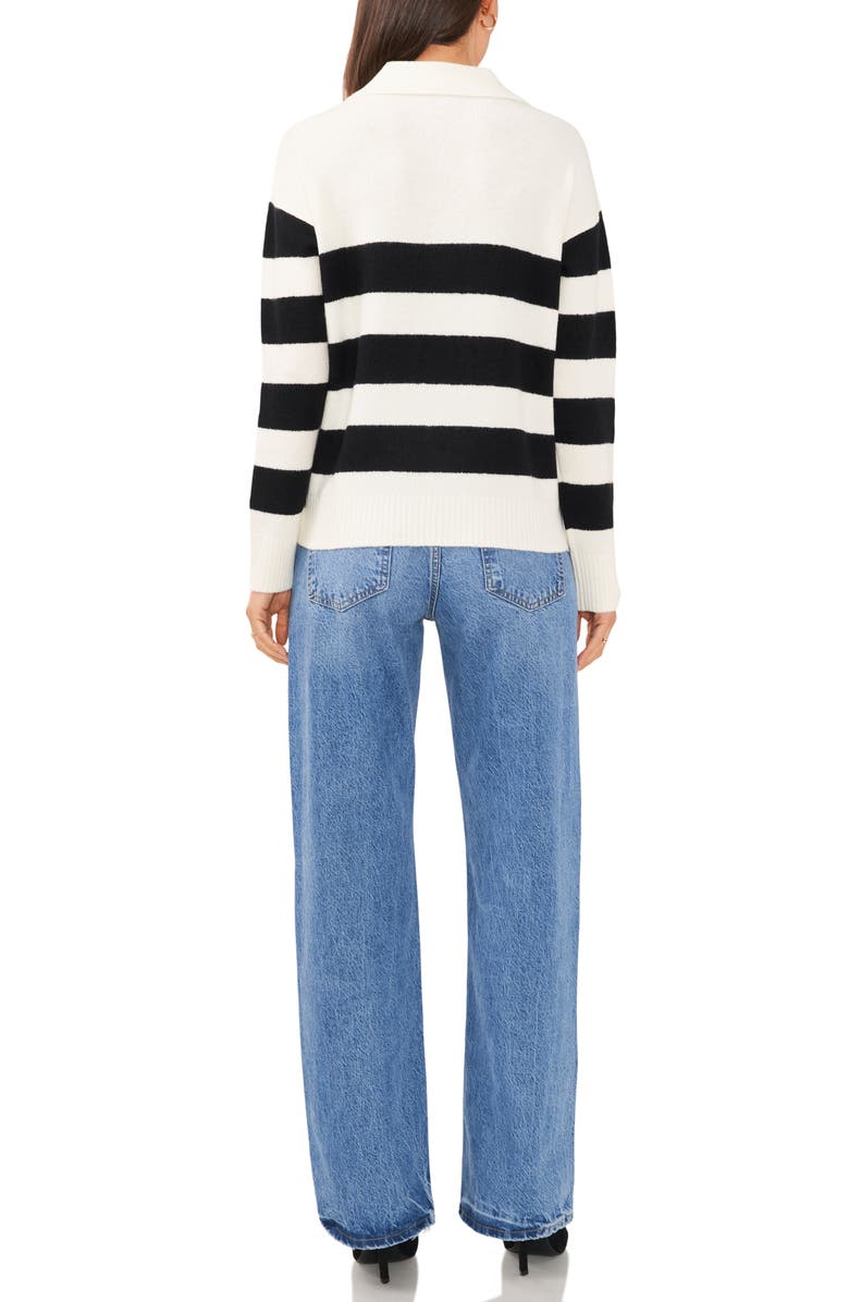 Vince Camuto Stripe Polo Sweater, Alternate, color,