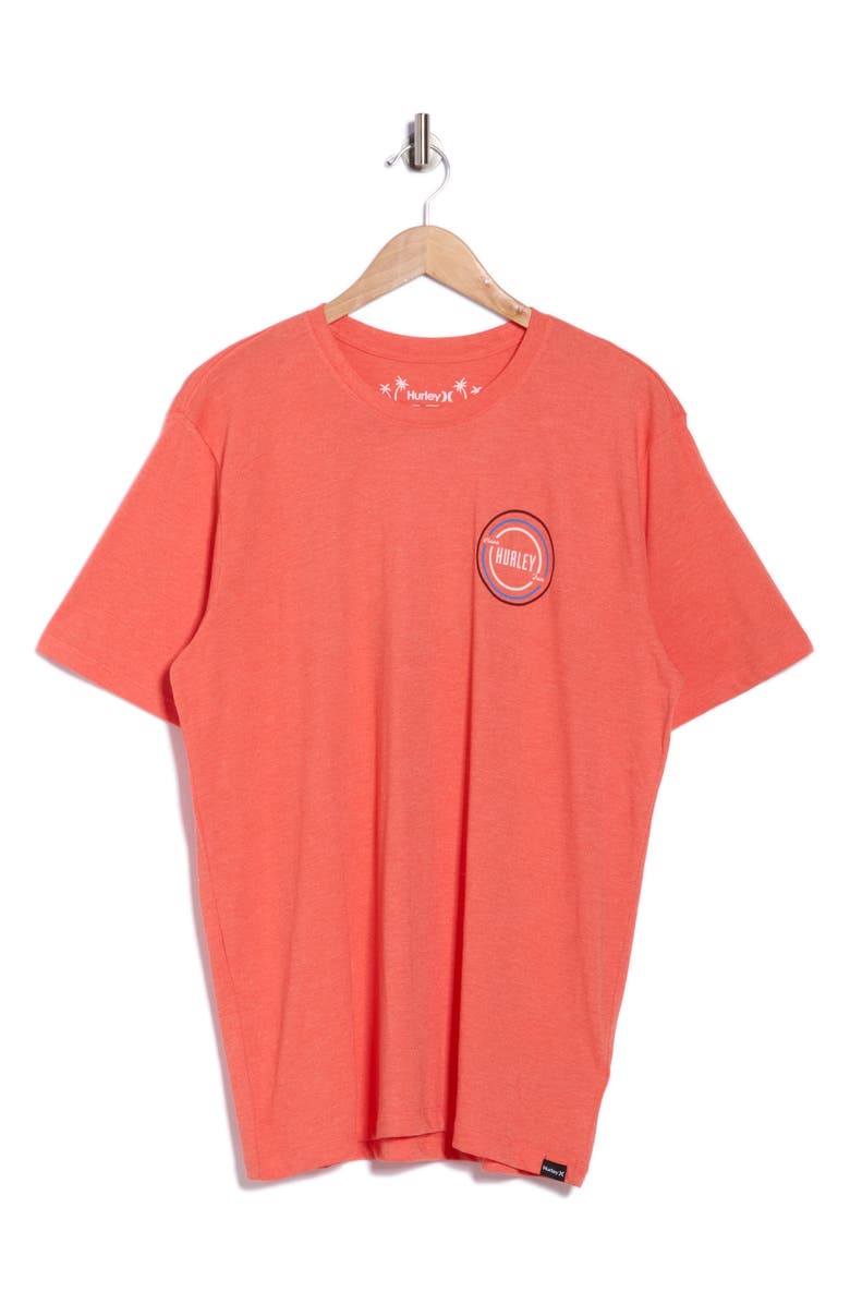 Hurley Everyday Washed Midway Short Sleeve T-Shirt, Alternate, color, Habanero