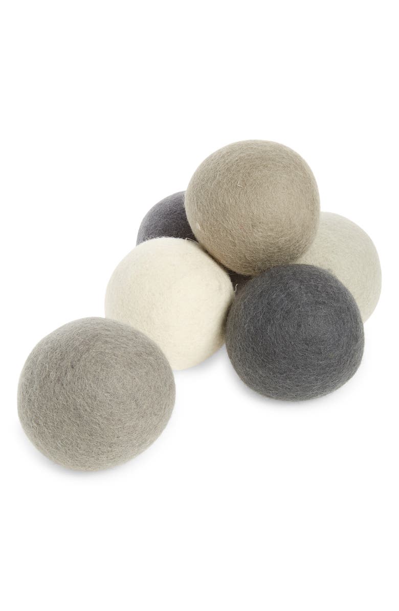 Five Two by Food52 Pack of 6 Wool Dryer Balls, Main, color,
