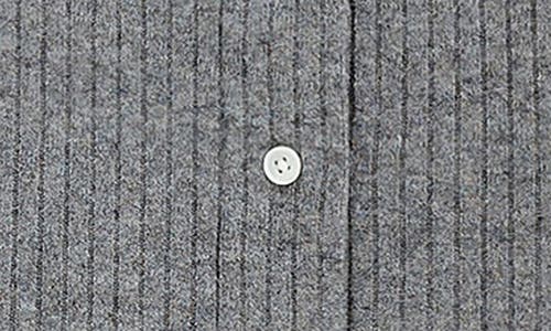 Madewell Relaxed Rib Button Front Cardigan In Heather Grey