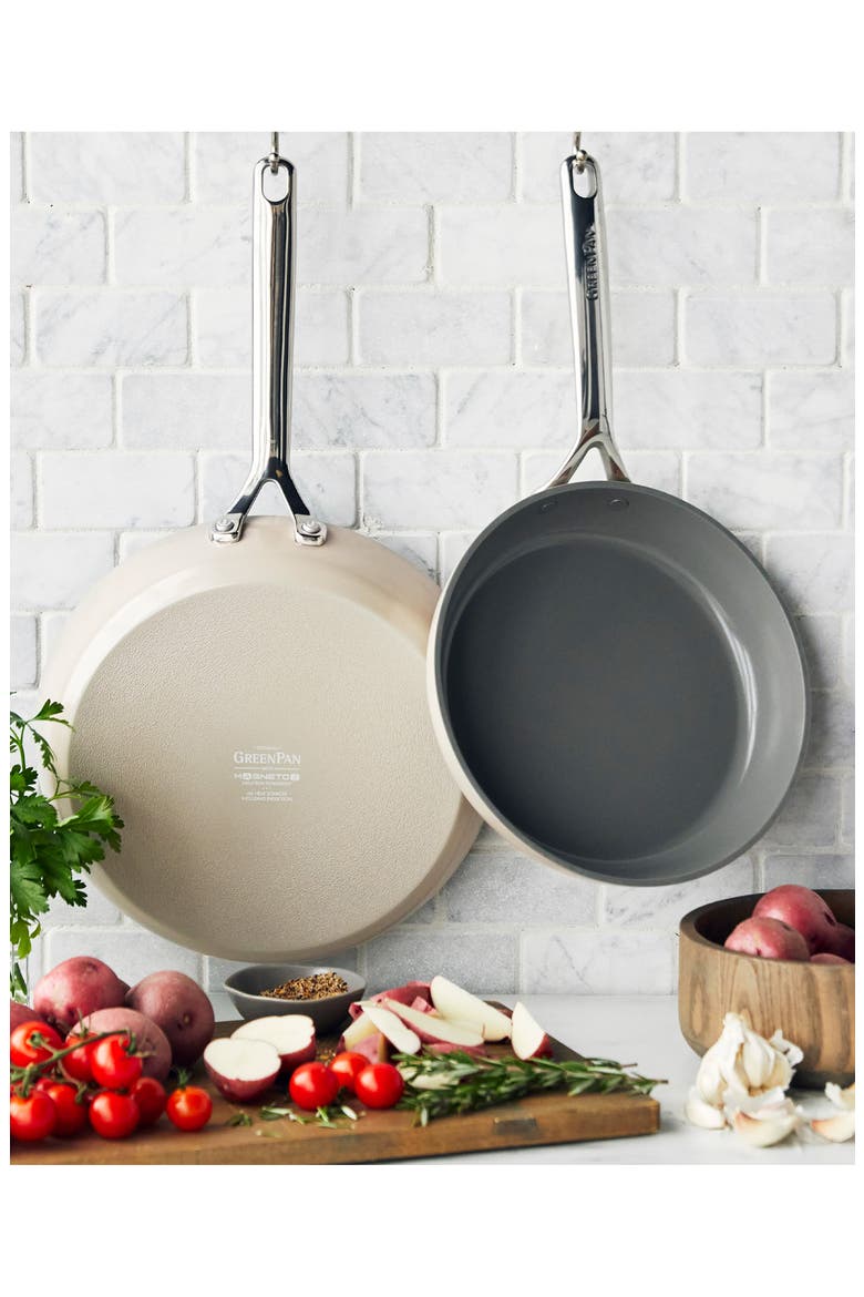 GP5 10-Inch & 12-Inch Anodized Aluminum Ceramic Nonstick Frying Pan Set, Alternate, color, TAUPE