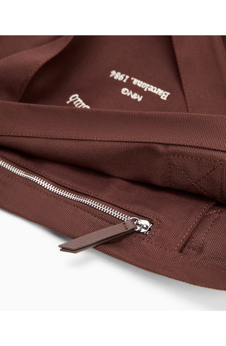 MANGO Cotton Canvas Shopper Tote, Alternate, color,