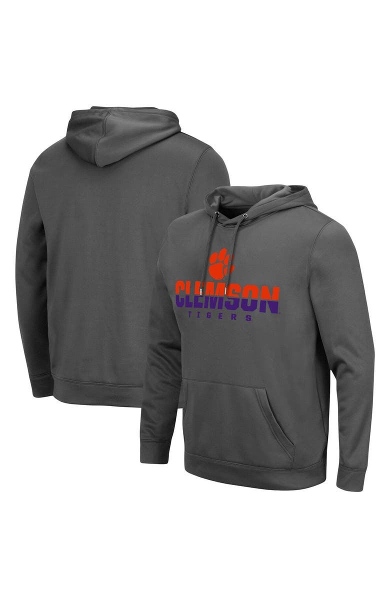 COLOSSEUM Men's Colosseum Charcoal Clemson Tigers Lantern Pullover Hoodie, Main, color, Charcoal