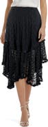All in Favor Lace Asymmetric Hem Skirt