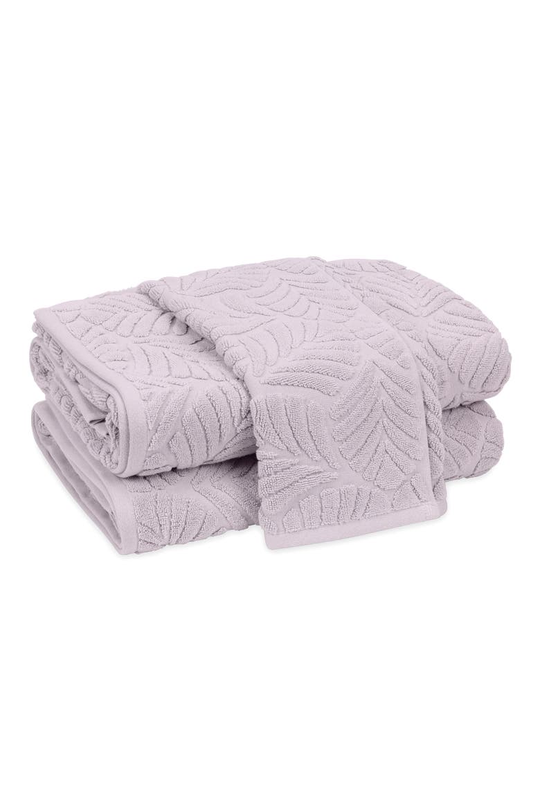 Sonia Leaf Jacquard Cotton Hand Towel, Main, color, LILAC