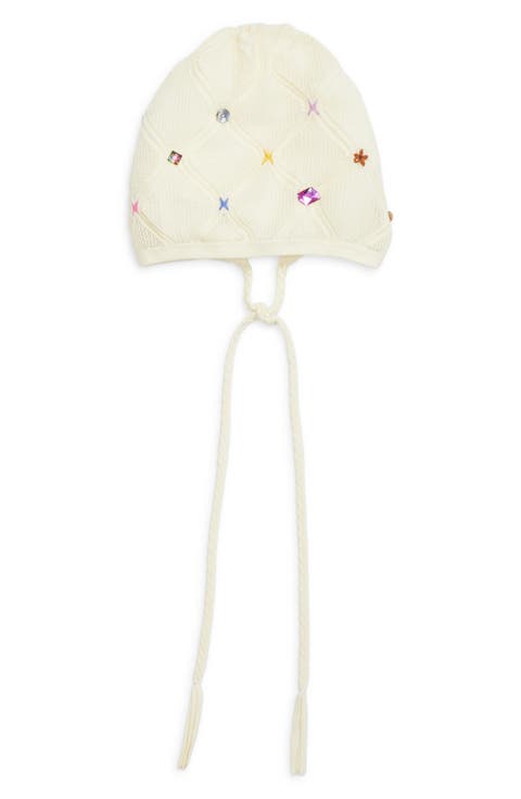 Cotton Lattice Stitch Beanie