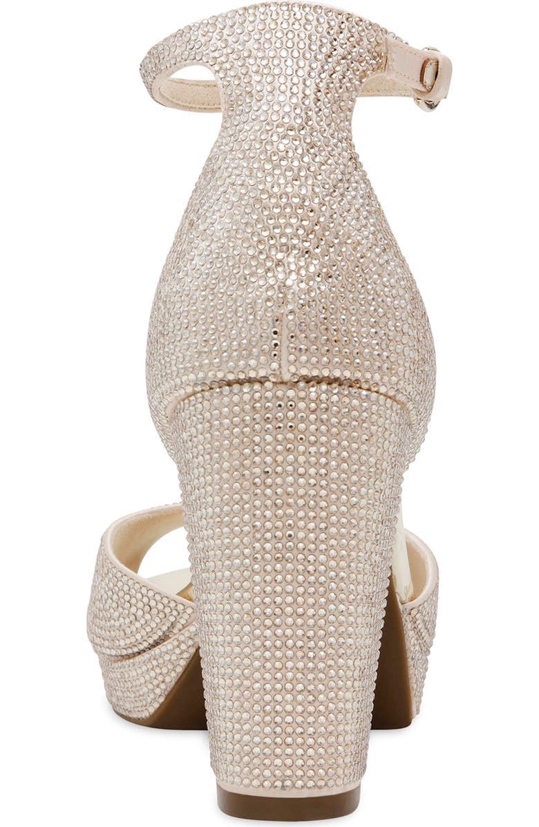 Anne Klein Vista Ankle Strap Platform Sandal, Alternate, color, Light Gold Crysal