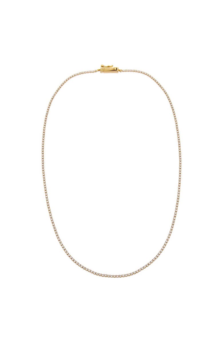 BY ADINA EDEN Classic Thin Tennis Necklace, Alternate, color, Gold - 18 Inch