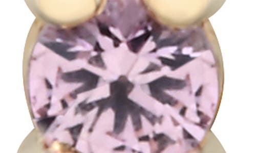Frankie & Zoe Pink Sapphire Hoop Earrings In Yellow Gold/pink