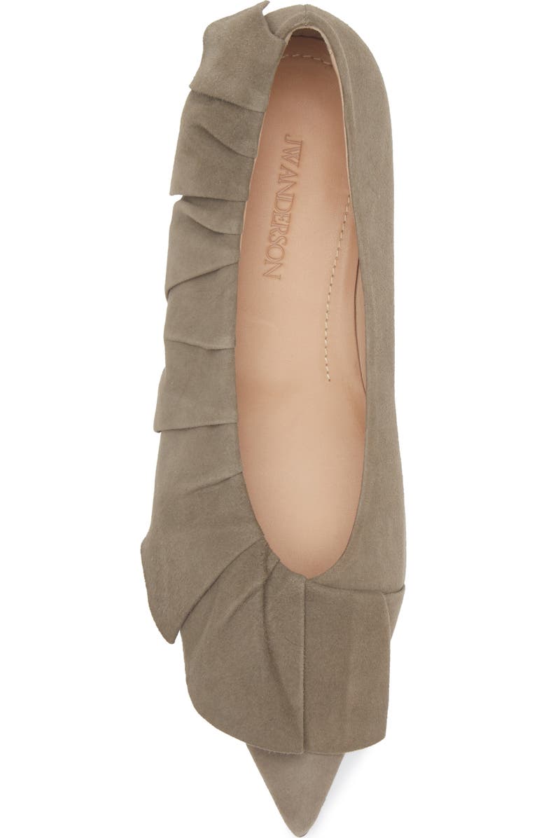 JW Anderson Ruffle Ballet Flat, Alternate, color, Grey 929