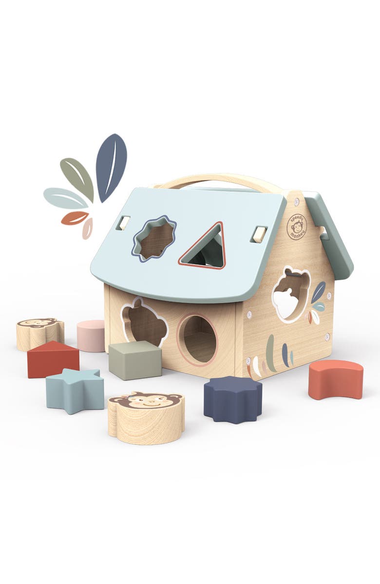 Speedy Monkey House Shape Sorter, Main, color, Multi
