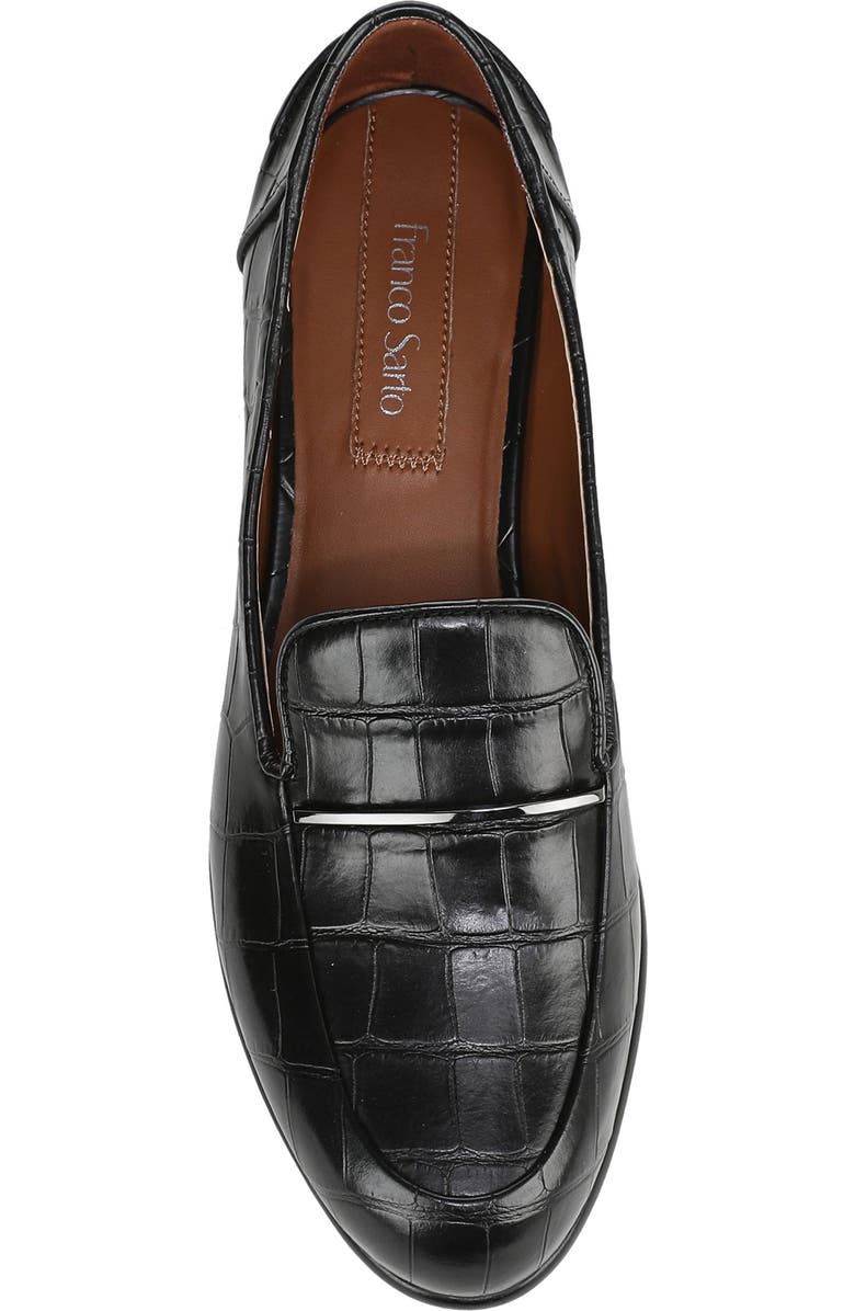 Franco Sarto Mirabelle Bit Loafer, Alternate, color, Black Croc Embossed