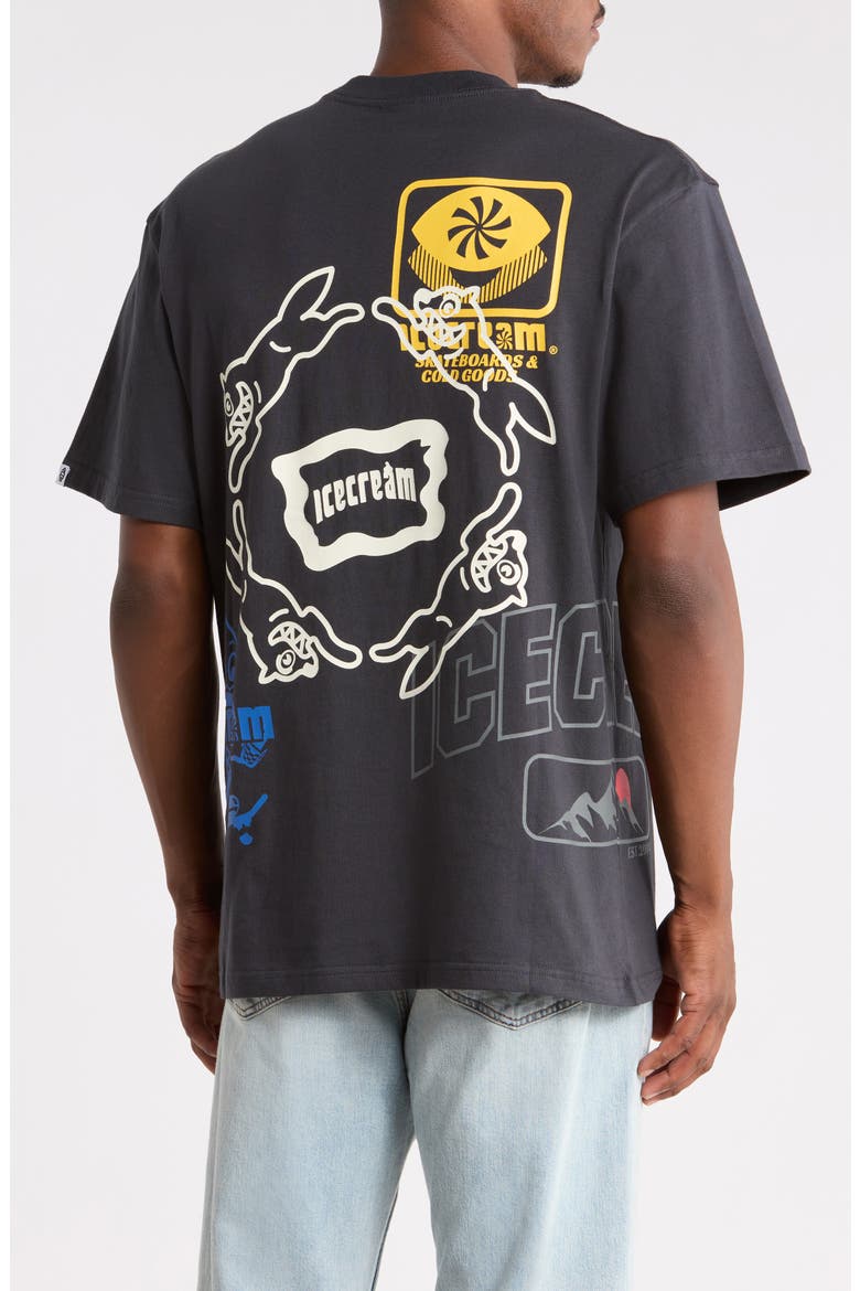Overlay Cotton Jersey Graphic T-Shirt, Alternate, color, CHARCOAL ART
