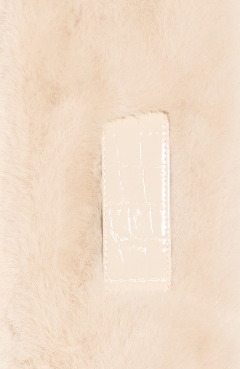La Fiorentina Faux Fur Pull Through Scarf, Alternate, color, Beige