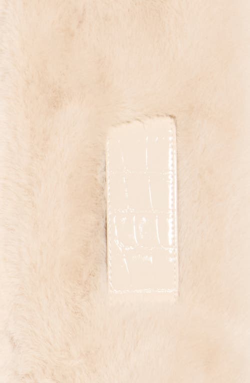 La Fiorentina Faux Fur Pull Through Scarf In Sand
