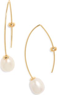 Nordstrom Demi Fine Freshwater Pearl Threader Earrings