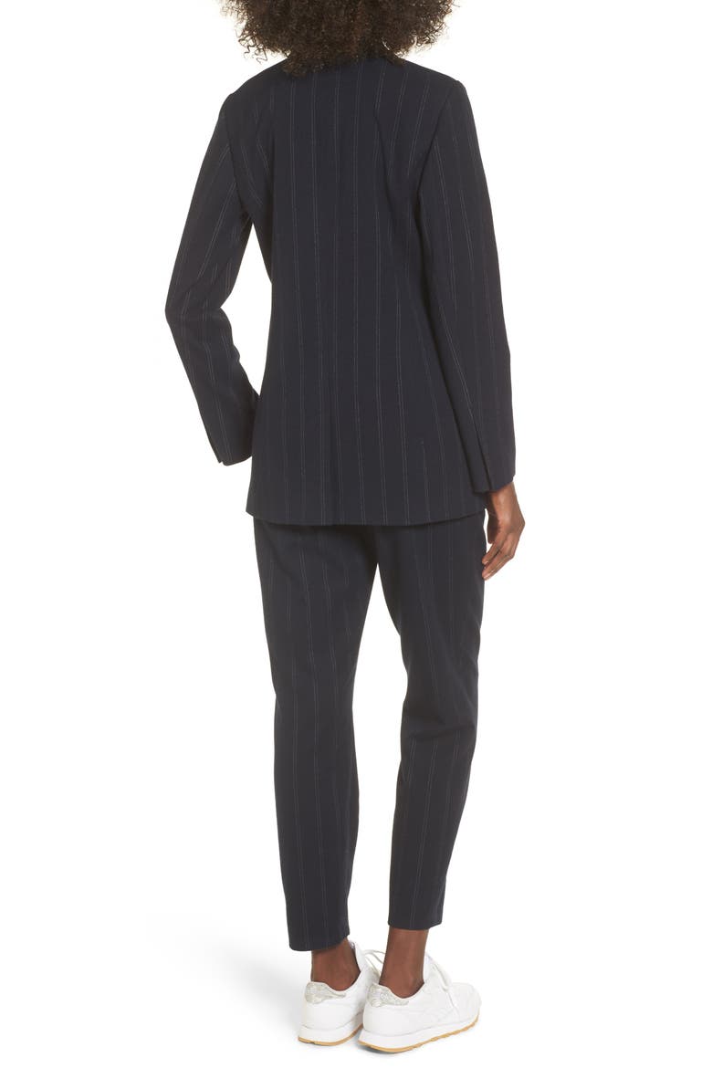 Pinstripe Jacket, Alternate, color, NAVY EVENING TICKING STRIPE