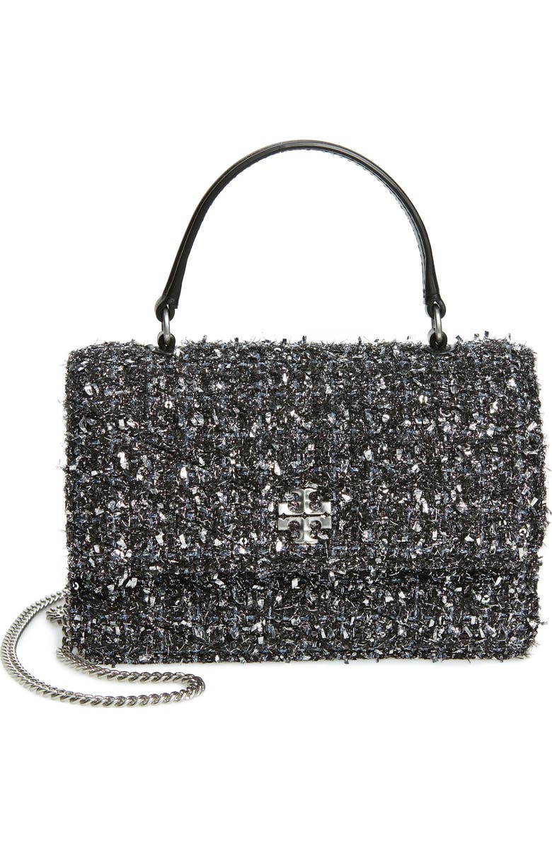 Tory Burch Mini Kira Chevron Tweed Tote, Main, color,