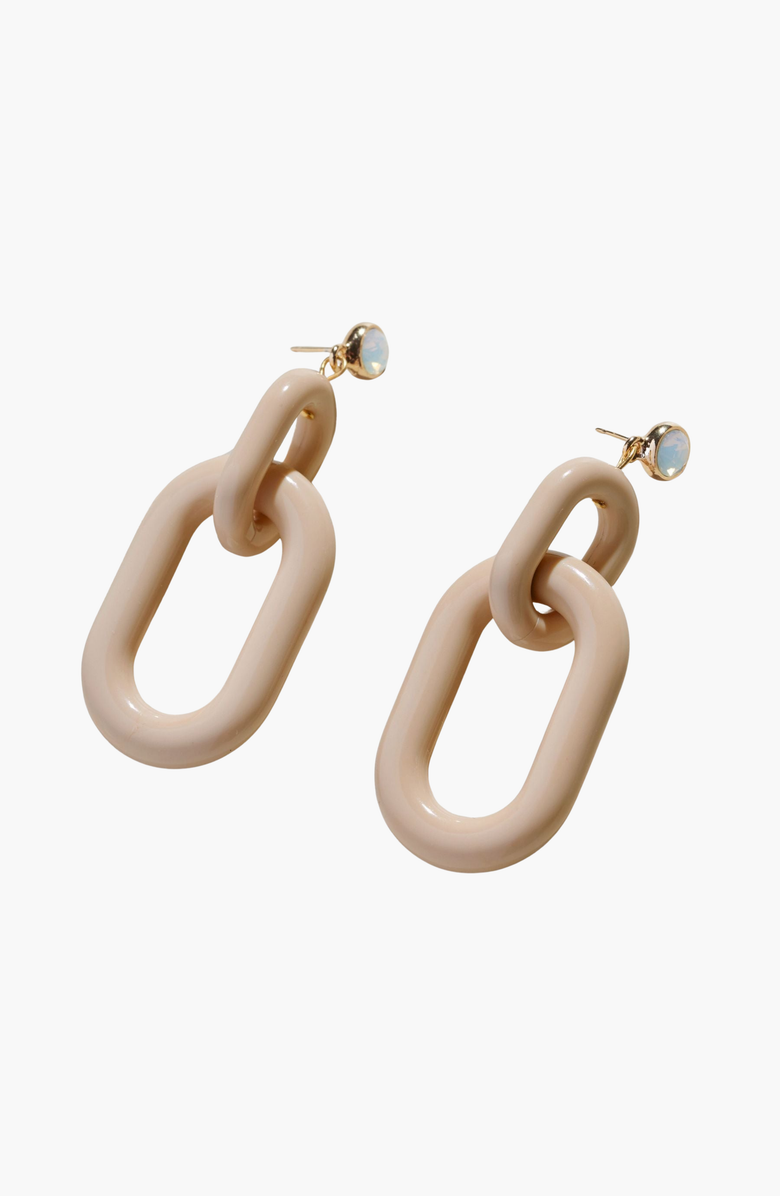 Nickel & Suede Bianca Acrylic Statement Earrings, Main, color,