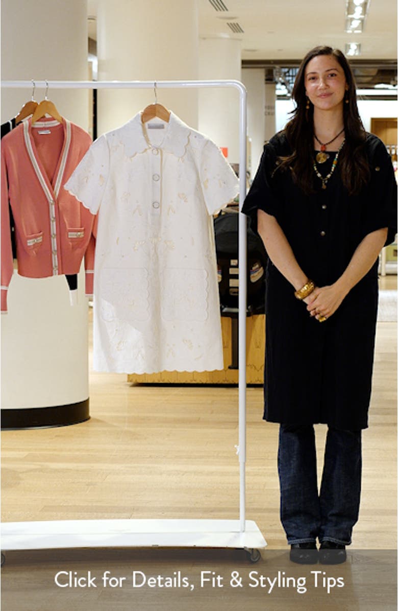 The Marianna Embroidered Cotton Shirtdress, sales video thumbnail