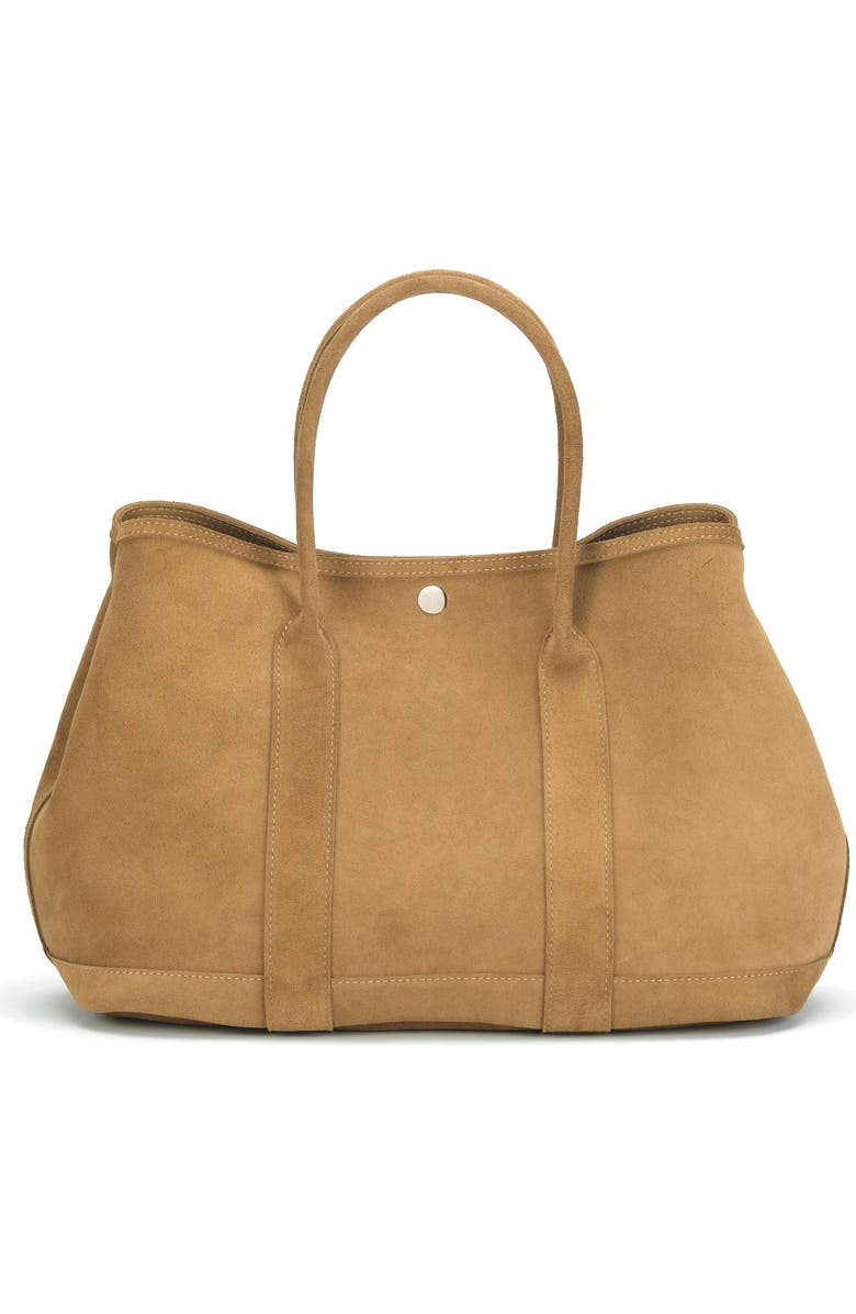 Ezra Arthur Audrey Nubuck Suede Leather Tote Bag, Main, color, Sand