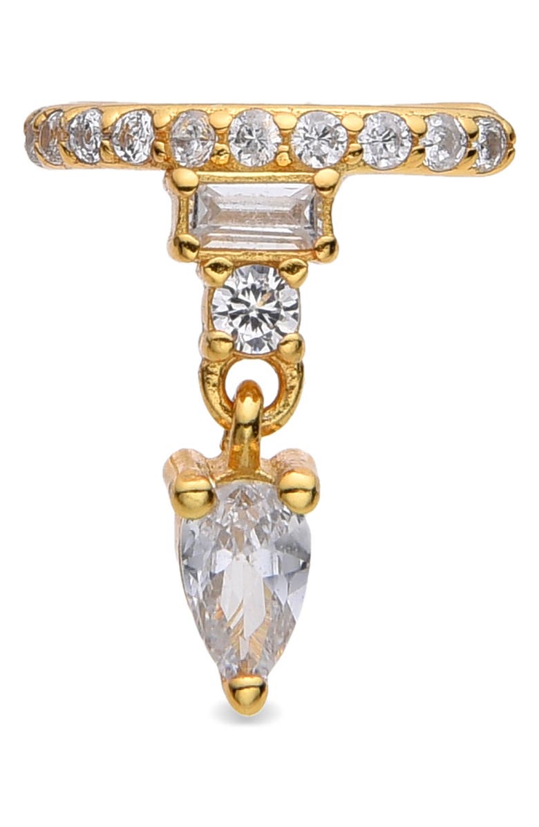 EYE CANDY LOS ANGELES Laura Cubic Zirconia Ear Cuff, Alternate, color, Gold