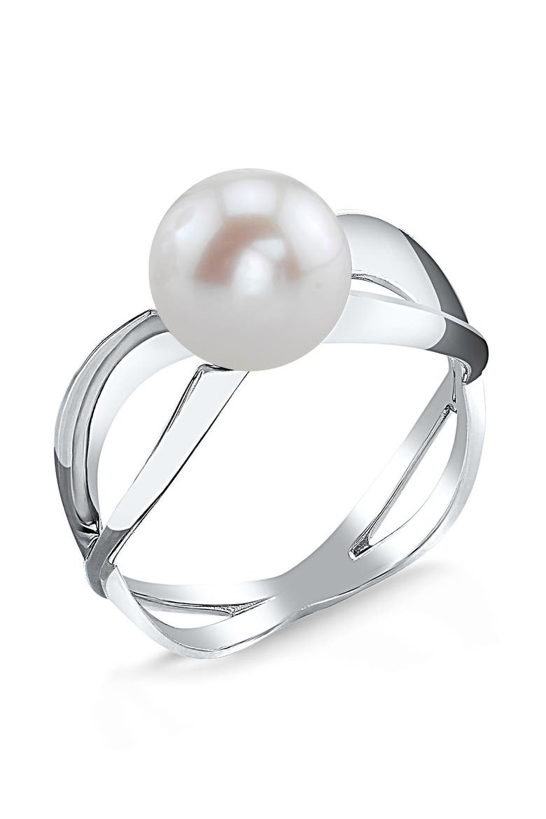 Freshwater Pearl Lana Ring, Main, color, White Gold