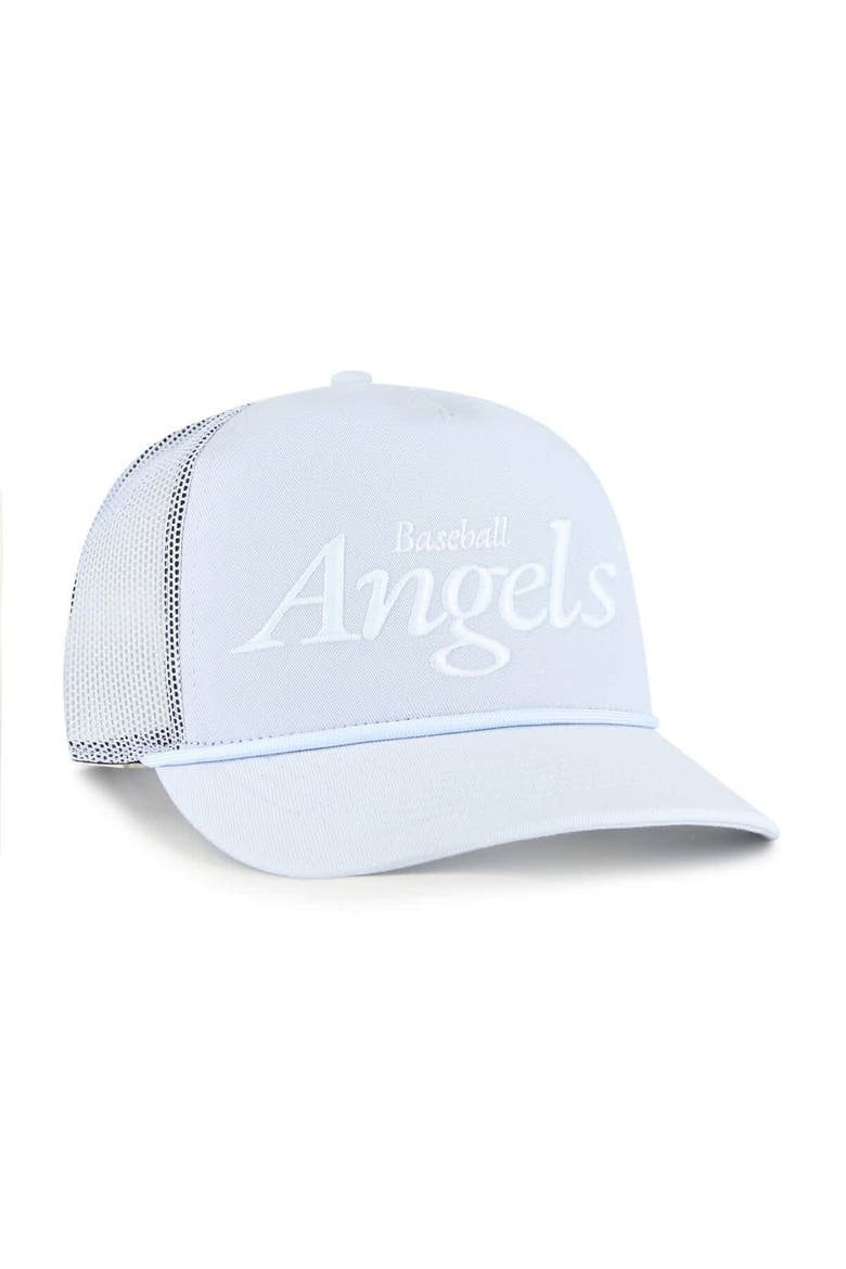 Men's '47 Light Blue Los Angeles Angels Foundation Script Hitch Adjustable Trucker Hat, Alternate, color, Light Blue