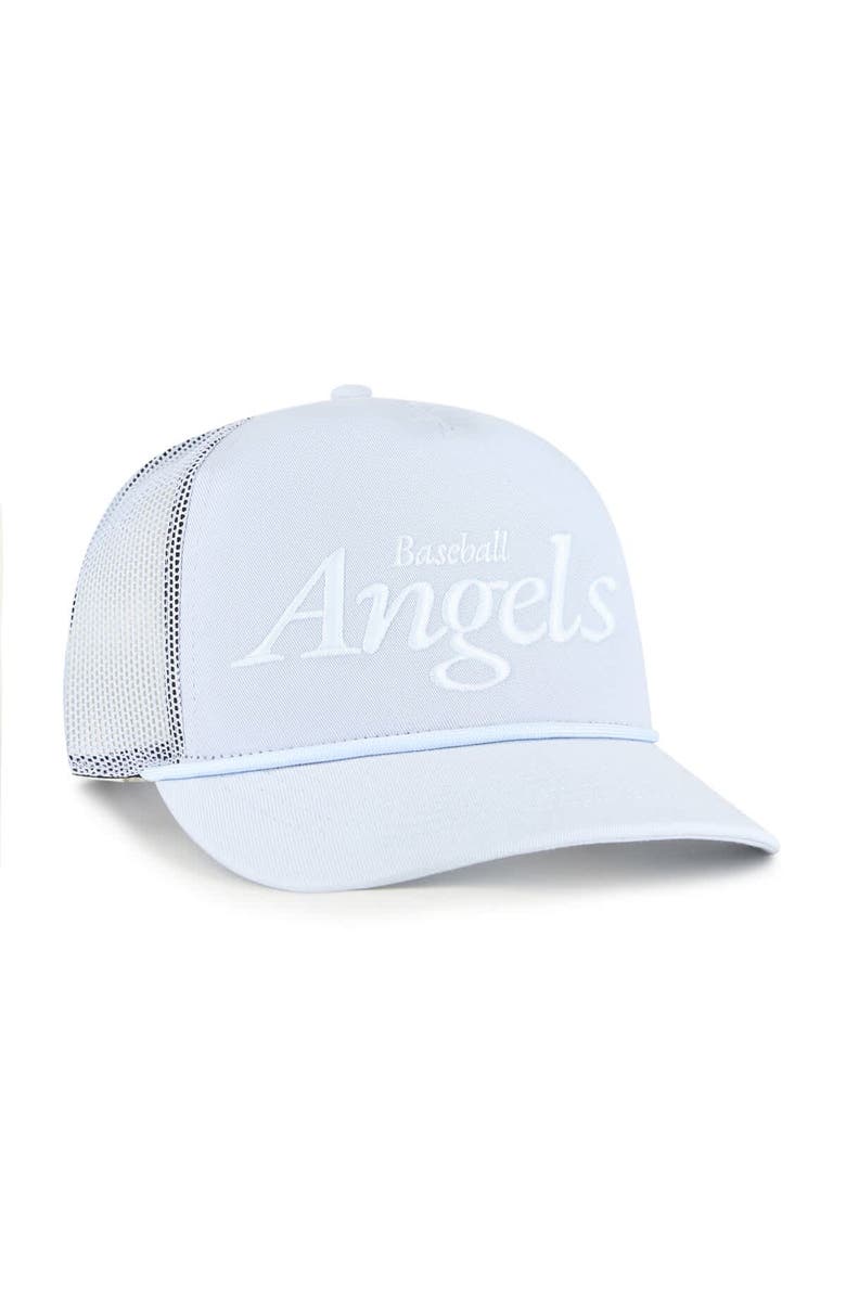 '47 Men's '47 Light Blue Los Angeles Angels Foundation Script Hitch Adjustable Trucker Hat, Alternate, color, Light Blue