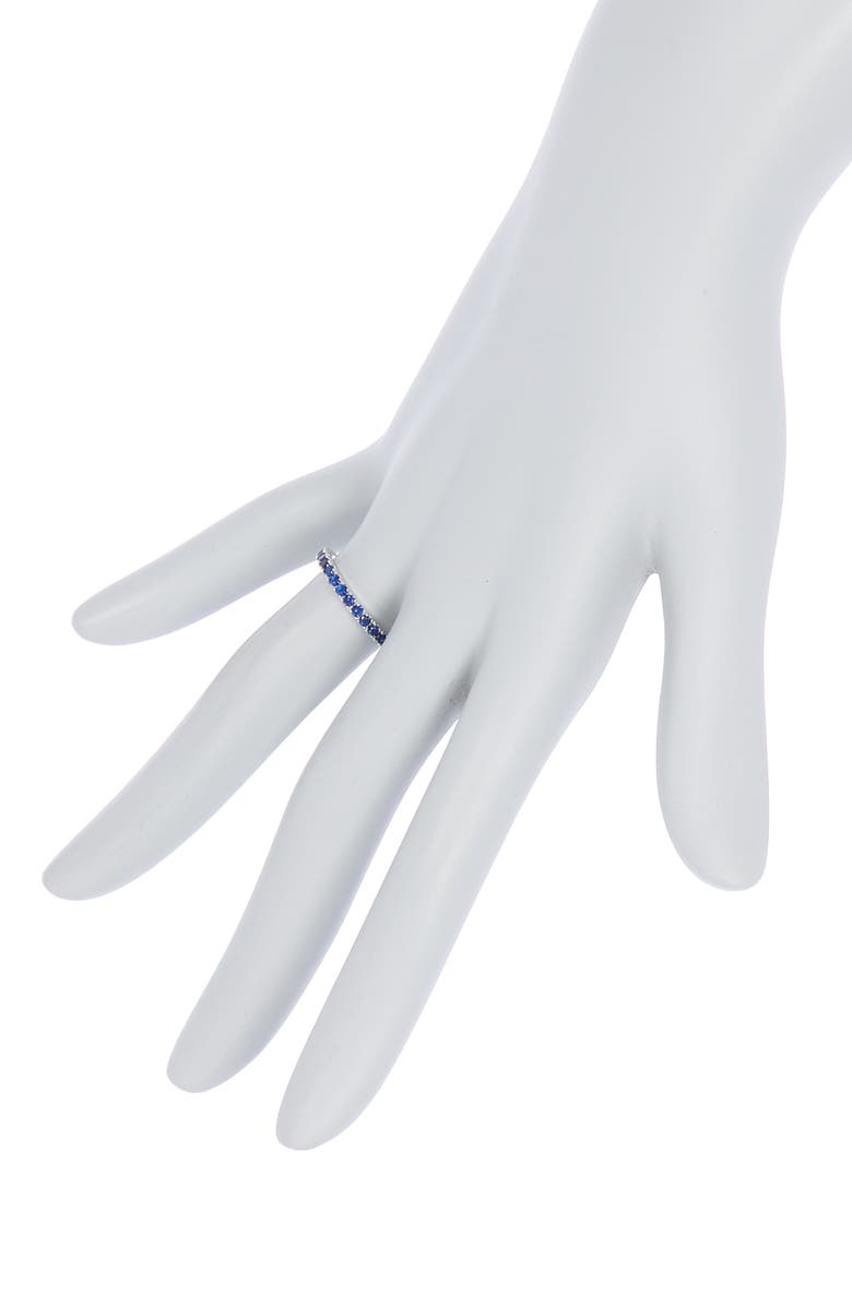 SUZY LEVIAN Pave Blue CZ Eternity Band Ring, Alternate, color, Blue