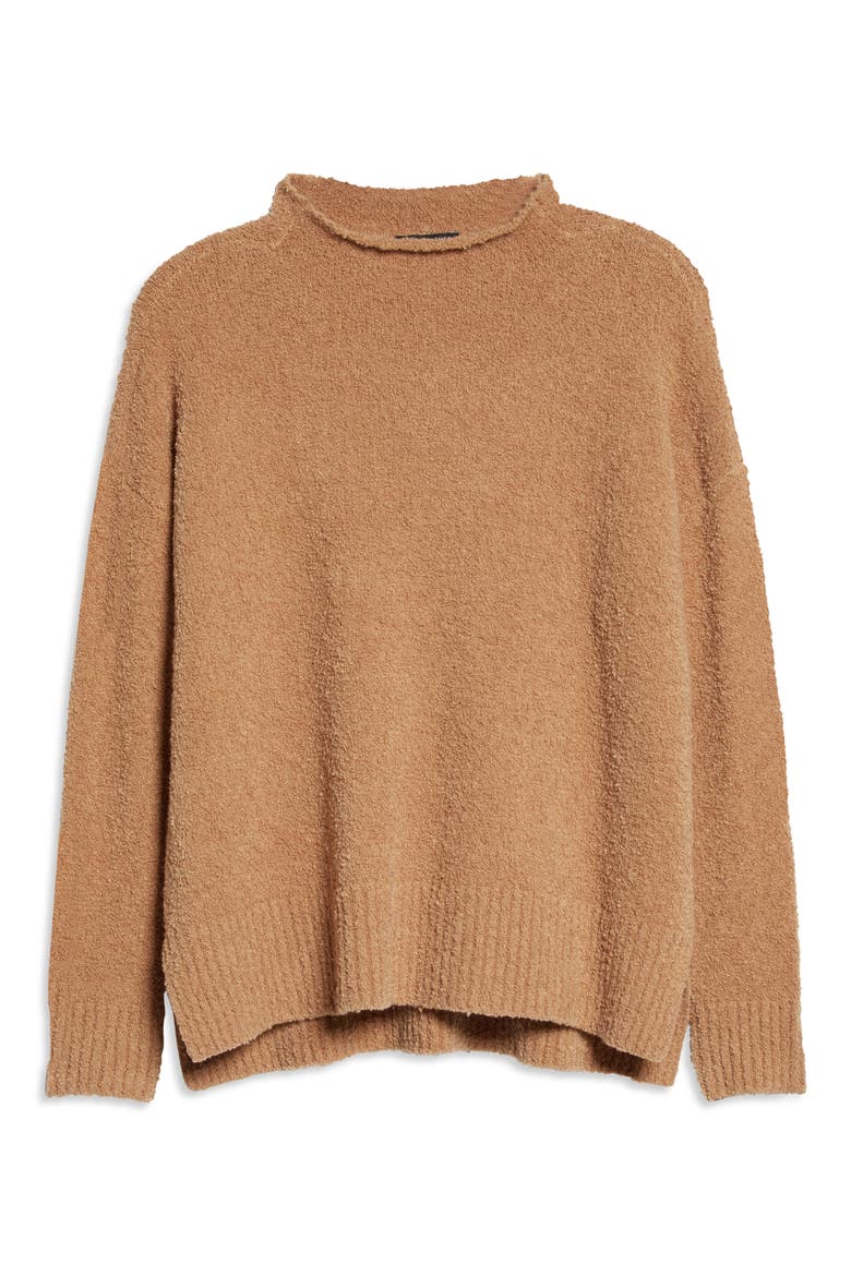 Funnel Neck Sweater, Alternate, color, HONEY