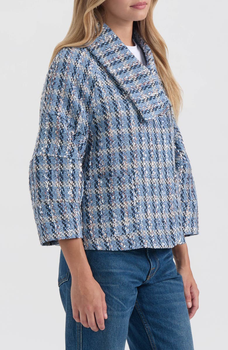 NVLT Tweed Crop Jacket, Alternate, color, Blue