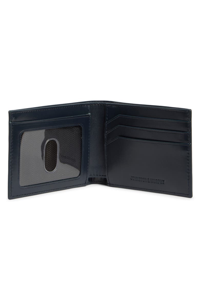 Brushoff Bifold Leather Wallet, Alternate, color, NAVY