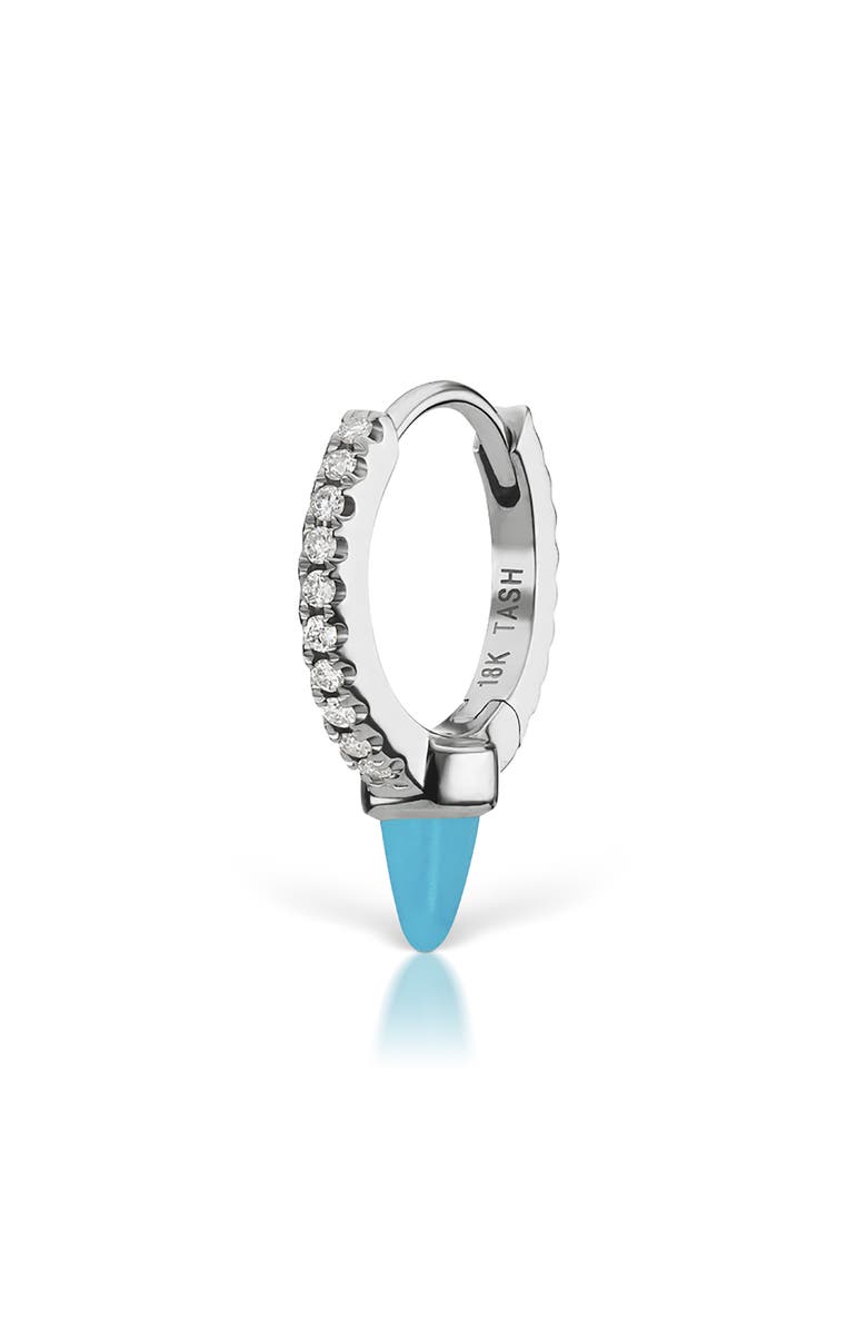 MARIA TASH Single Short Spike Turquoise & Diamond Eternity Clicker, Main, color, 