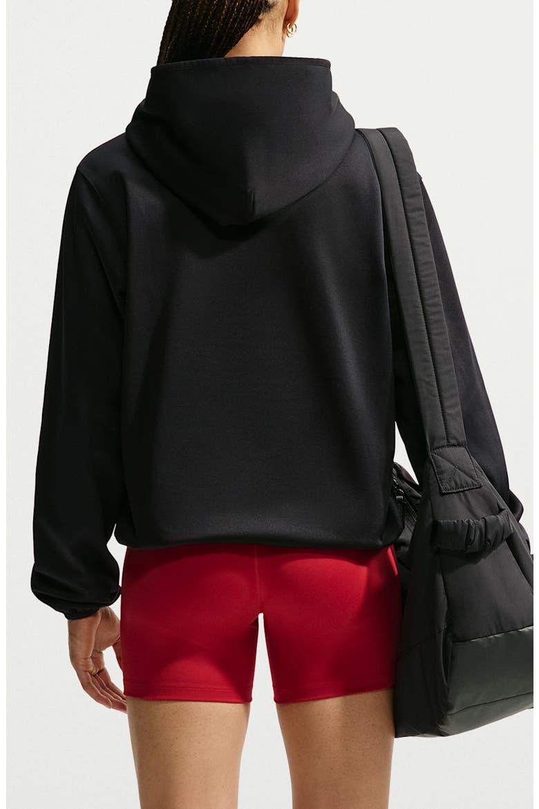 Studio Fleece Therma-FIT Hoodie, Alternate, color, BLACK/ WHITE