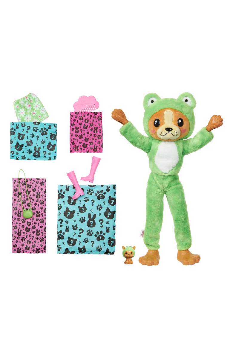 Barbie <sup>®</sup> Cutie Reveal<sup>™</sup> Dog as Frog Doll with 10 Surprises, Alternate, color,